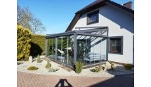Ogród zimowy Modern PRO 606x400 dach szklany