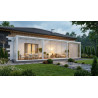 Ogród zimowy Modern PRO biały 1006x300 dach poliwęglanowy