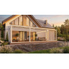 Ogród zimowy Modern PRO biały 1006x300 dach szklany