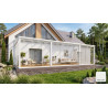 Ogród zimowy Modern PRO biały 1006x400 dach szklany