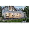 Ogród zimowy Modern PRO biały 1006x400 dach szklany