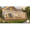 Ogród zimowy Modern PRO biały 1006x400 dach szklany