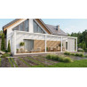 Ogród zimowy Modern PRO biały 1106x350 dach szklany