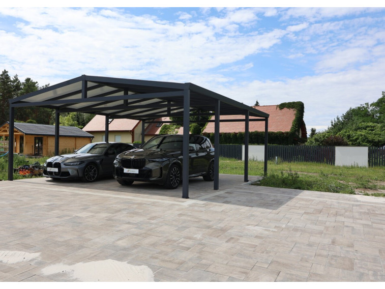 Carport Modern antracyt 606x700