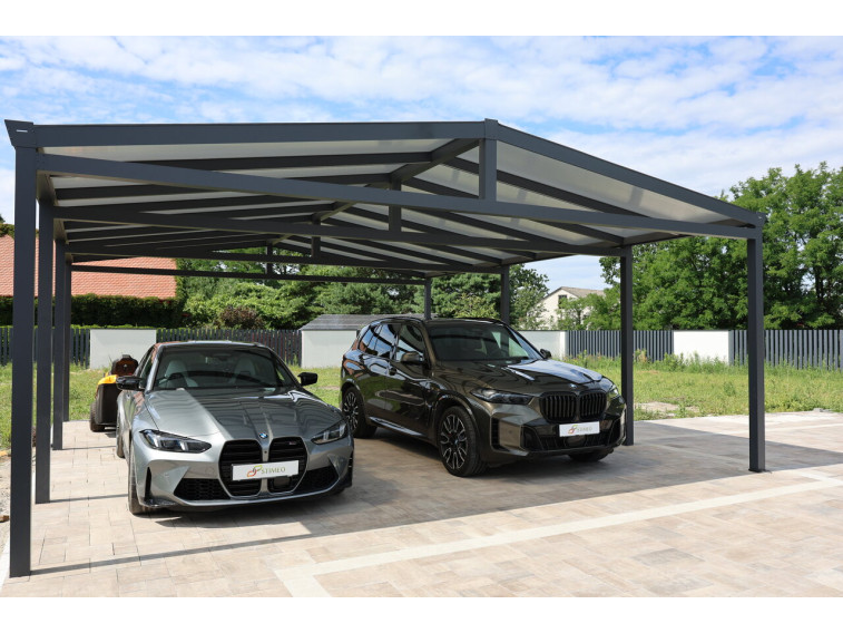 Carport Modern antracyt 706x300