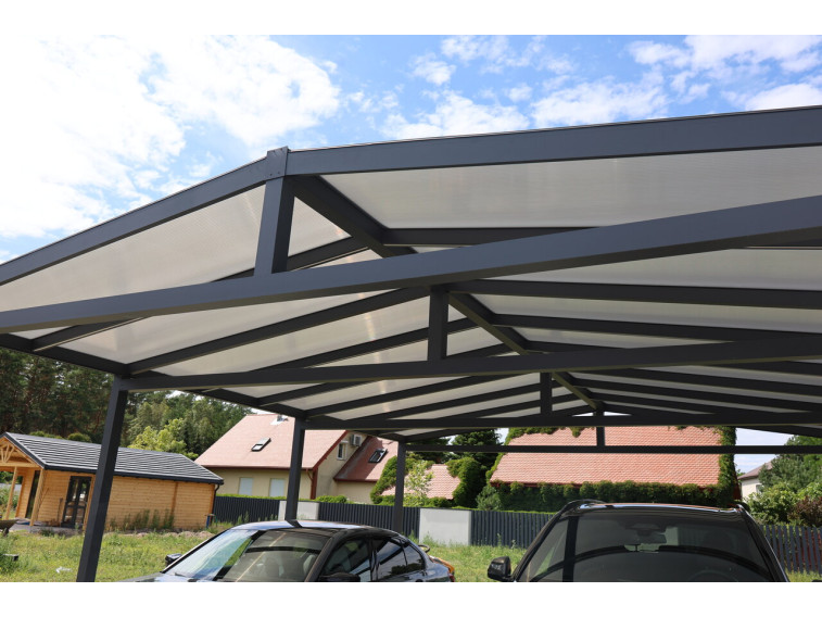Carport Modern antracyt 706x700