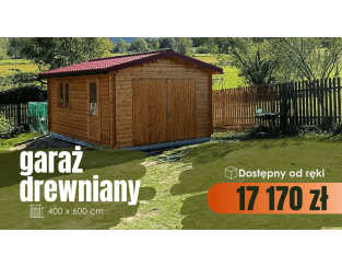 Garaż drewniany 400x600