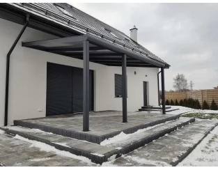Zadaszenie tarasu Modern PRO 1106x350 dach poliwęglanowy