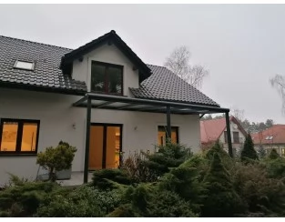Zadaszenie tarasu Modern PRO 406x350 dach poliwęglanowy