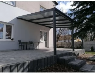 Zadaszenie tarasu Modern PRO 1206x300 dach poliwęglanowy