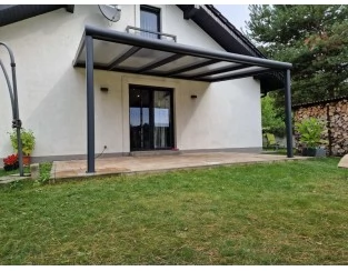 Zadaszenie tarasu Modern PRO 806x350 dach poliwęglanowy