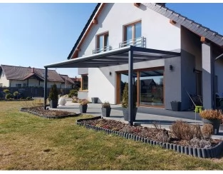 Zadaszenie tarasu Modern PRO 906x350 dach poliwęglanowy