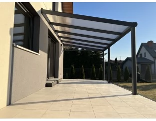 Zadaszenie tarasu Modern PRO 906x300 dach szklany