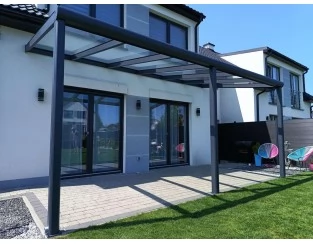 Zadaszenie tarasu Modern PRO+ 406x550 dach poliwęglanowy