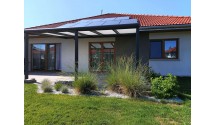 Zadaszenie tarasu Modern PRO+ 806x550 dach poliwęglanowy