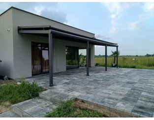 Zadaszenie tarasu Modern PRO+ 1106x550 dach poliwęglanowy