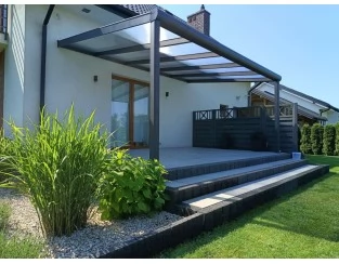 Zadaszenie tarasu Modern PRO+ 306x550 dach poliwęglanowy