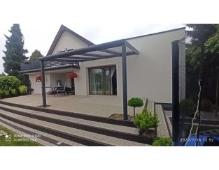 Zadaszenie tarasu Modern PRO+ 1006x500 dach poliwęglanowy