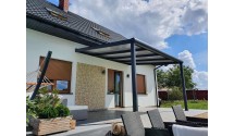 Zadaszenie tarasu Modern PRO+ 606x450 dach poliwęglanowy