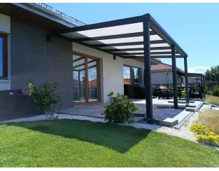 Zadaszenie tarasu Modern PRO+ 906x550 dach poliwęglanowy