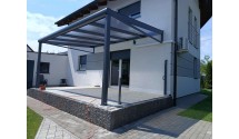 Zadaszenie tarasu Modern PRO+ 1006x550 dach poliwęglanowy