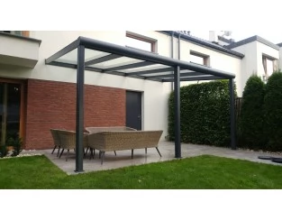 Zadaszenie tarasu Modern PRO+ 506x500 dach szklany