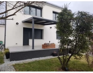 Zadaszenie tarasu Modern PRO+ 806x450 dach szklany