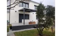 Zadaszenie tarasu Modern PRO+ 806x450 dach szklany