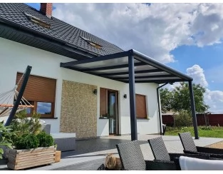 Zadaszenie tarasu Modern PRO+ 606x450 dach szklany