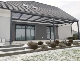 Zadaszenie tarasu Modern PRO+ 1206x500 dach szklany